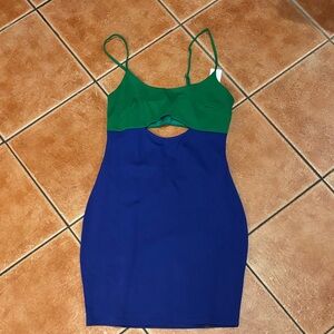 Jade Green and Blue Mini Dress